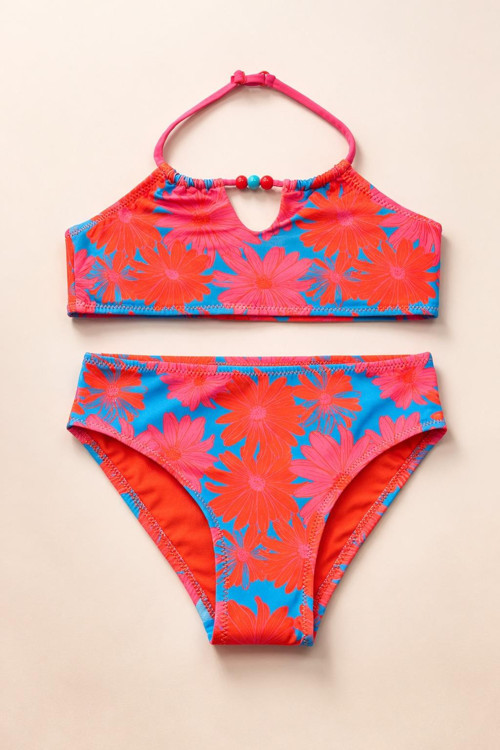 Kız Çocuk Floral Outburst Bikini Takımı Pembe