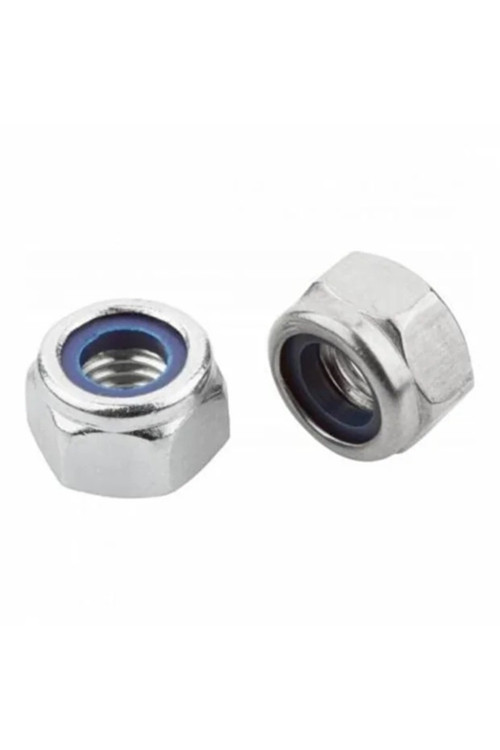 M6 Dın 985 6.cl Fiberli Galvanizli Somun 20 Adet