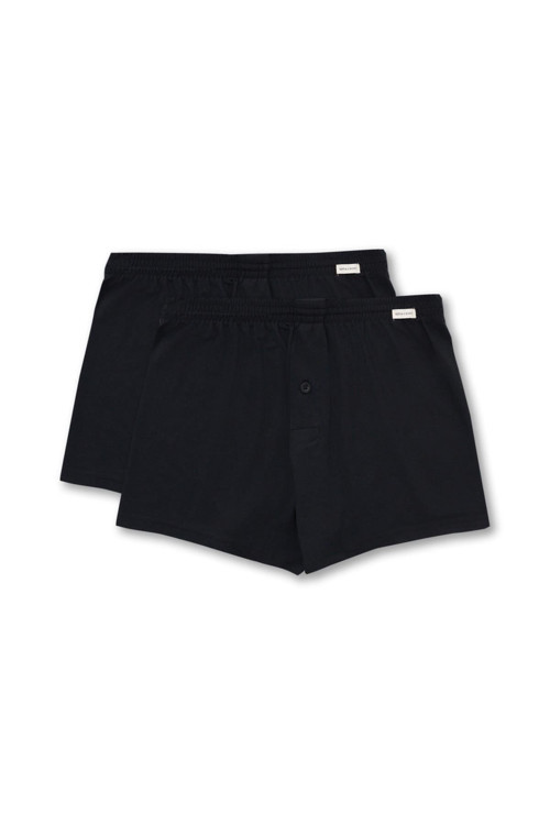 2'li Paket Basic Modal Loose Fit Erkek Boxer Siyah/Siyah