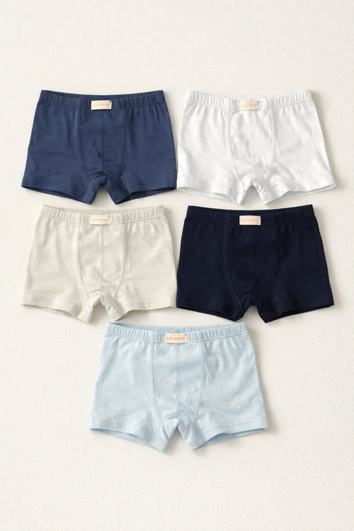 Erkek Çocuk 5'li Basic Boxer Çok Renkli