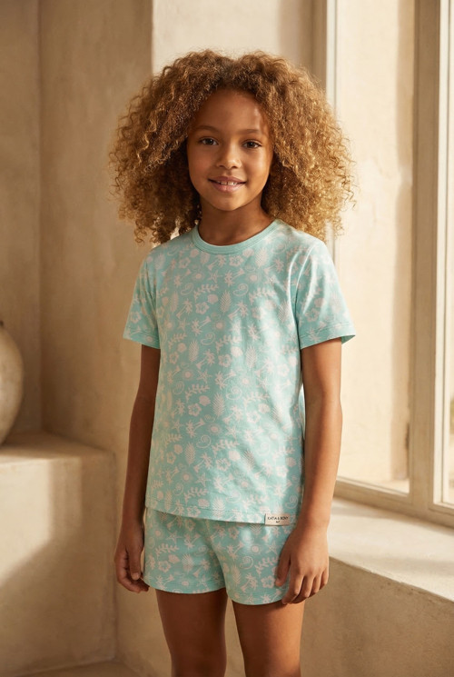 Çocuk Sea La Vie Deniz Temalı Paketli Şortlu Pijama Takımı