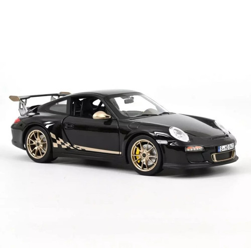 187563 1/18 Porsche 911 GT3 RS 2009 Black & White Gold Metallic