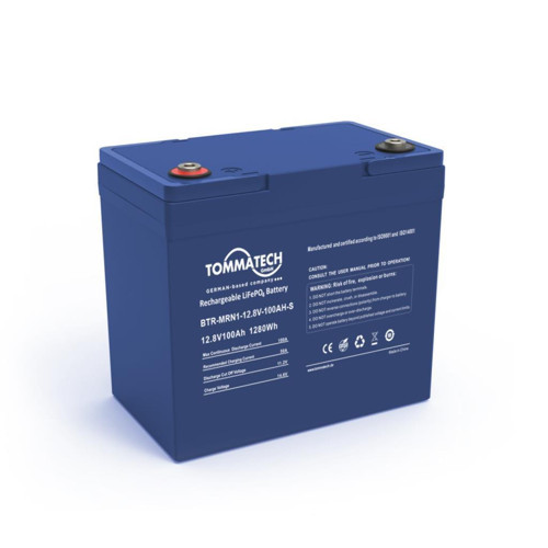 Marine 12.8V 100Ah LiFePO4 ABS+PC Kasa Lityum Batarya