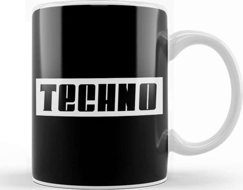 Techno Slogan Kupa Bardak Porselen