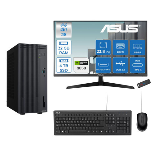 Expertcenter P500MV Intel® Core™ Ultra 5 210H 4.8ghz Aı 32GB Ddr5 4tb SSD 23.8" 120Hz 6GB/RTX3050 Freedos Mini Tower Masaüstü Bilgisayar D52108512B0D23F15+ZETTAUSBBELLEK