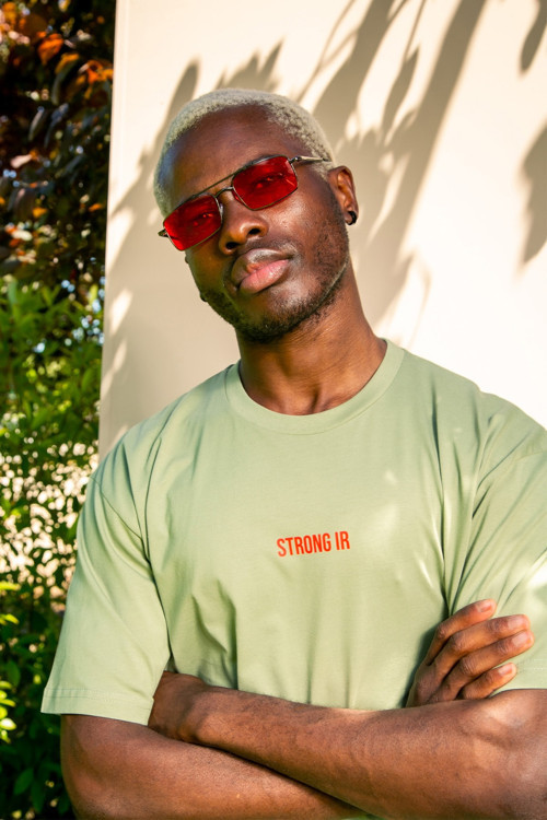 Strongır Hedge Green Erkek Bisiklet Yaka Kısa Kollu Oversize T-Shirt