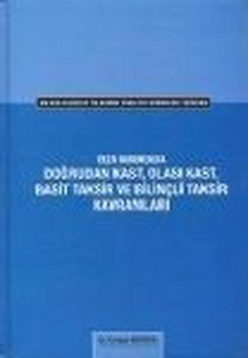 Doğrudan Kast Olası Kast Basit Taksir ve Bilinçli Taksir Kavramları