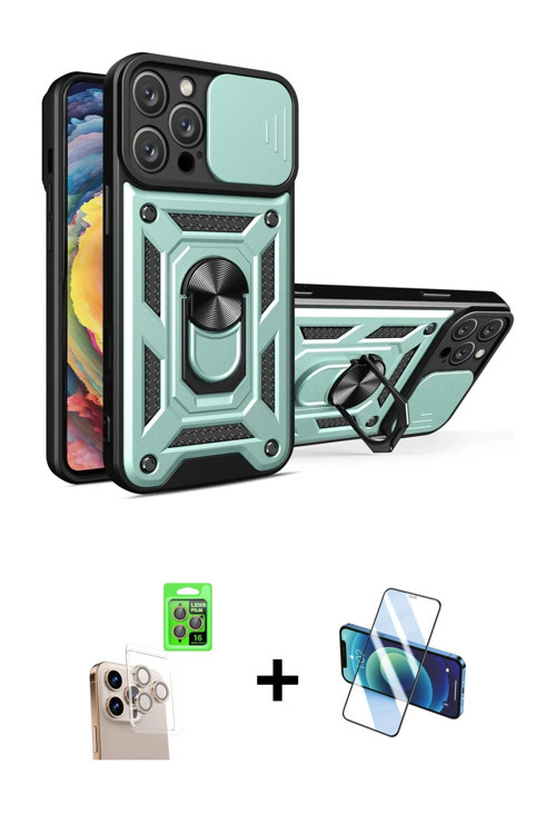 ieg™ iPhone 16 Pro Max Kılıf Ahenk Klasik - Siyah 3D Antistatik Seramik Nano Ekran Koruyucu + Natura