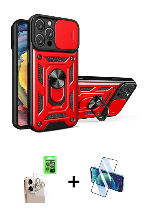 ieg™ iPhone 16 Pro Max Kılıf Ahenk Klasik - Siyah 3D Antistatik Seramik Nano Ekran Koruyucu + Natura