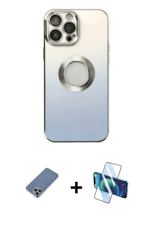 ieg™ iPhone 13 Pro Kılıf Kutup Yansıma Özel Seri - Siyah 3D Antistatik Seramik Nano Ekran Koruyucu +