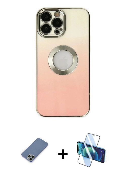 ieg™ iPhone 13 Pro Kılıf Kutup Yansıma Özel Seri - Siyah 3D Antistatik Seramik Nano Ekran Koruyucu +