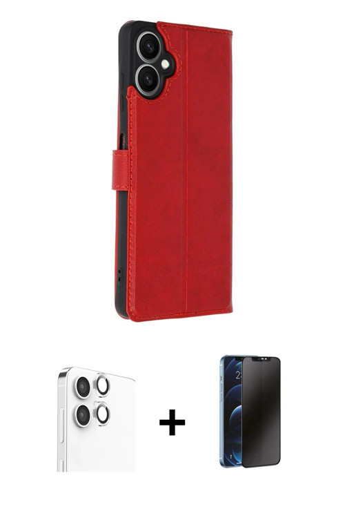 ieg™ Galaxy A06 Kılıf Siluet Işık Serisi - Siyah 3D Antistatik Hayalet Cam Ekran Koruyucu + Gümüş Ra
