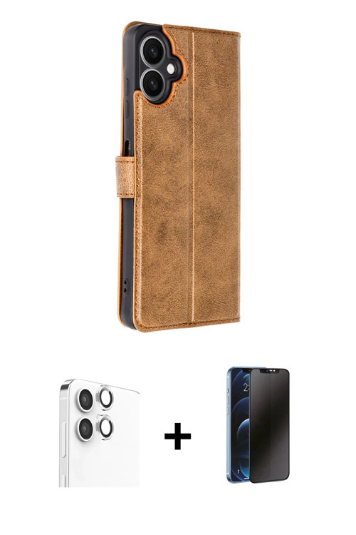 ieg™ Galaxy A06 Kılıf Siluet Işık Serisi - Siyah 3D Antistatik Hayalet Cam Ekran Koruyucu + Gümüş Ra