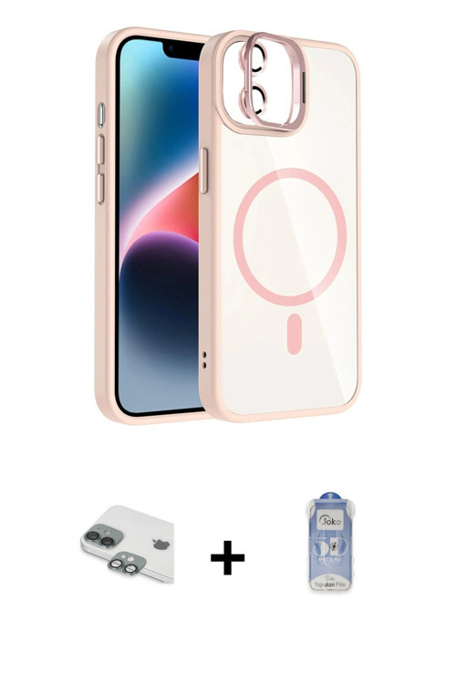 ieg™ iPhone 11 Kılıf Yadigar Asil Koleksiyonu - Siyah Joko Magic 5D Cam + Yeşil Pers Alüminyum Kamer