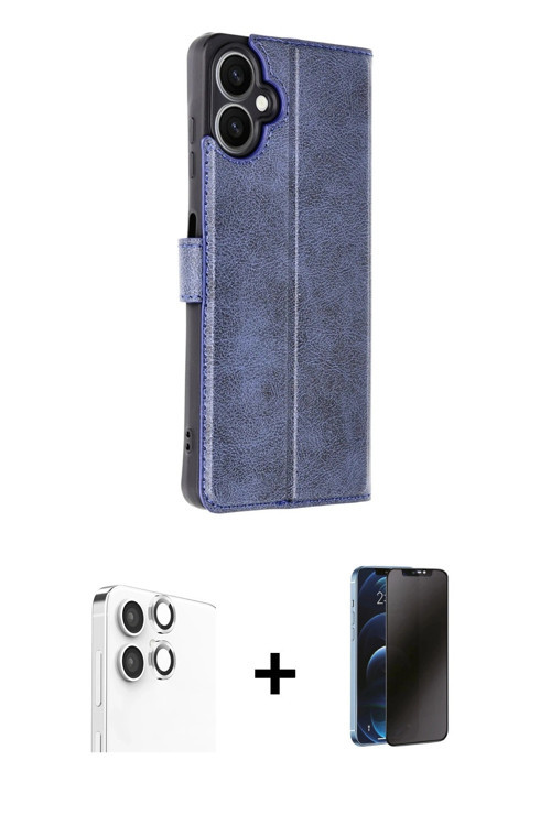 ieg™ Galaxy A06 Kılıf Siluet Işık Serisi - Siyah 3D Antistatik Hayalet Cam Ekran Koruyucu + Gümüş Ra
