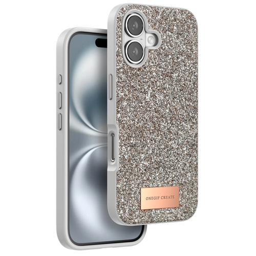 Onegif İphone 16 Bright Simli Kapak - Gold