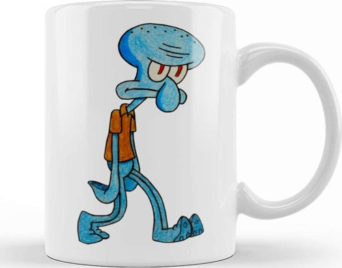 Grumpy Squidward Kupa Bardak Porselen