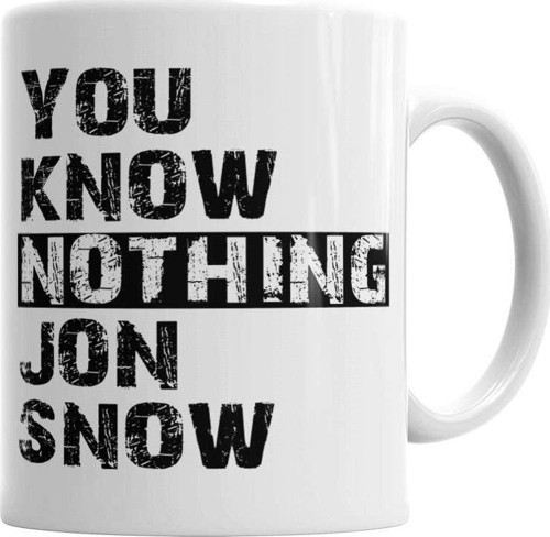 Know Nothing Kupa Bardak Porselen