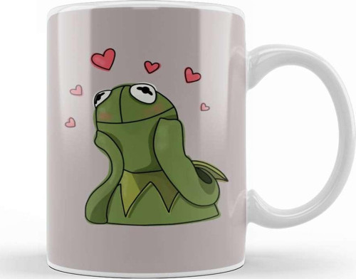 Kermit Love Meme Kupa Bardak Porselen