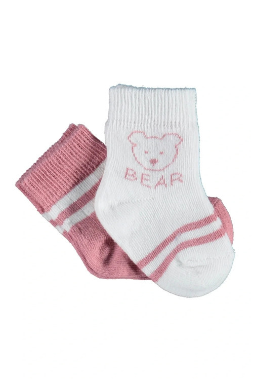Biorganic Bear 2'Li Kız Çorap 68412 Gül Kurusu