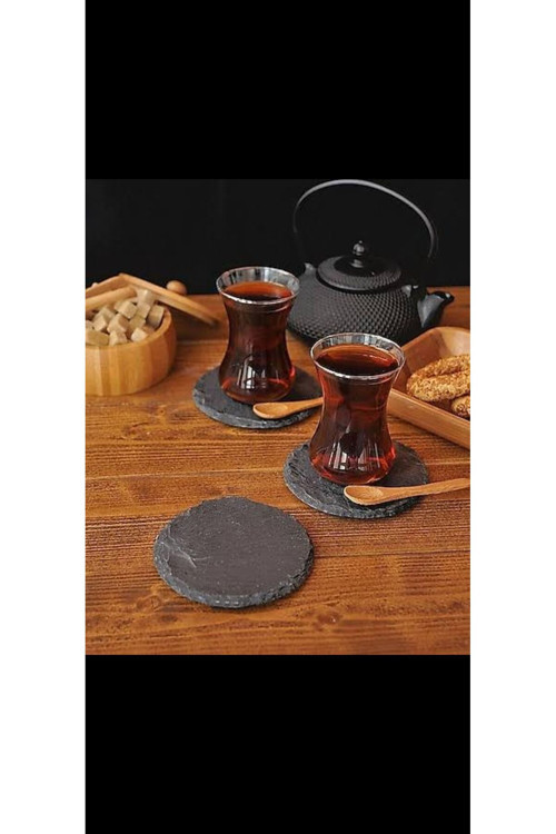 Fuego Bambu Arduvaz 6'lı Yuvarlak Bardak Altlığı