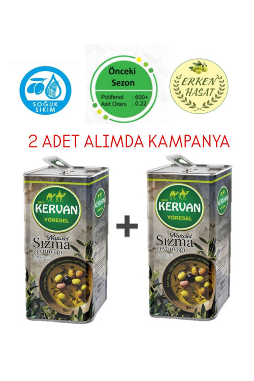 YÖRESEL 5 LT 2 ADET NATUREL ZEYTİNYAĞI