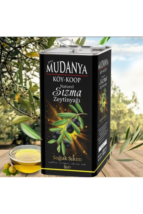 -Koop Naturel Sizma Zeytinyaği Mudanya Naturel Soğuk Sıkım Sizma 0,3 Asit Zeytinyaği 5L (4800Gr)