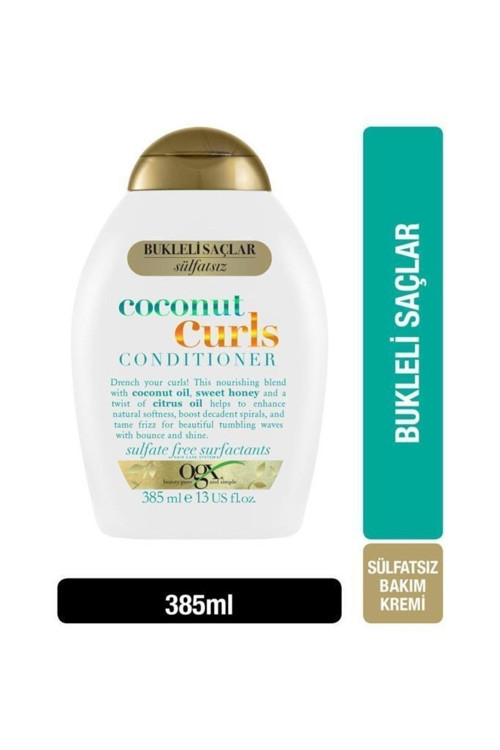 Bukleli Saçlar Için Nemlendirici Coconut Curls Bakım Kremi 385 Ml