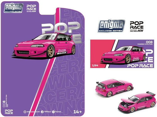 Pop Race 1/64 Pandem Honda Civic Eg6 - Pembe