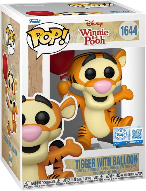 Pop! Disney: Winnie The Pooh - Balonlu Kaplan - Koleksiyonluk Vinil Figür - Hediye Fikri - Res