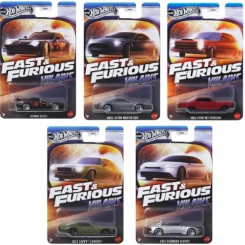 Silver Series Fast & Furious Villains 5'Li Set Hnr88