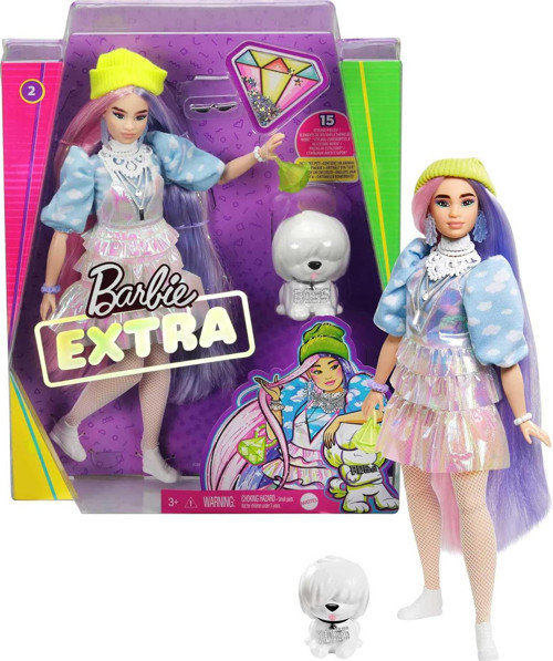 Extra Green Cap Long Purple And Pink Hair