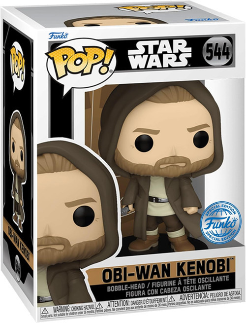 Pop Obi-Wan Kenobi İn Jedi Robe 544 Exclusive Box And Slip Protector İnclude