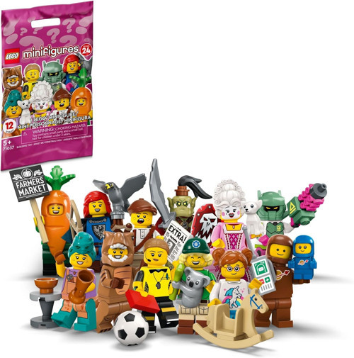 Minifigures Series 24 71037, Sınırlı Sayıda Gizemli Minifigür Kör Çanta, 2023 Set, Oyuncak Akse