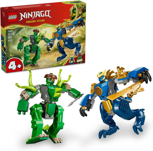 Ninjago Jay’In Ejderha Robotu Savaşı 71853-4 Yaş Ve Üzeri Kız Ve Erkek Çocuklar İçin 2 Robot Ve