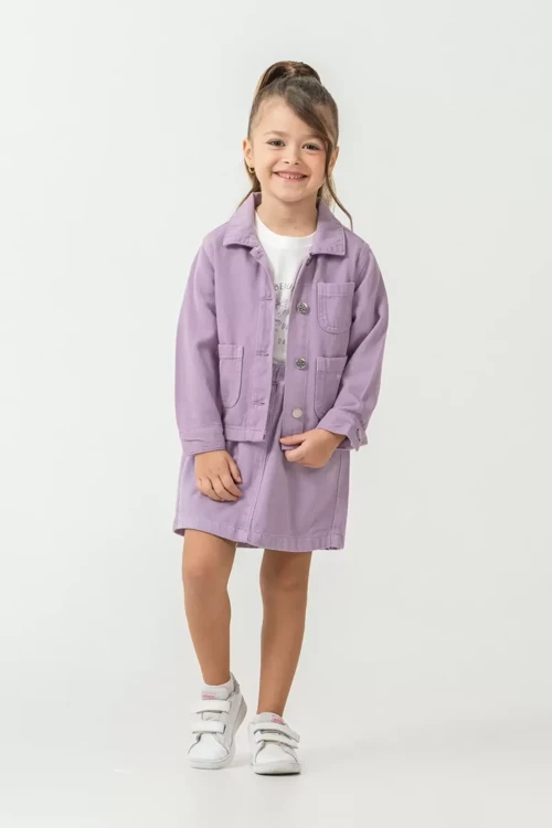 KIZ ÇOCUK BAYRAMLIK ÇİÇEK İŞLEMELİ DOKUMA PAMUK TAKIM 3 LÜ SET (Bir Beden Büyük Önerilir)