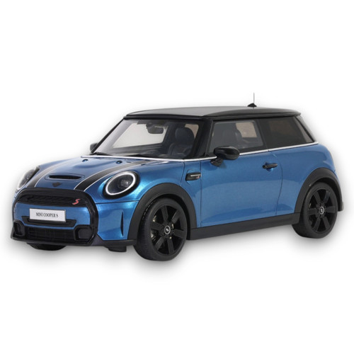 Otto Models OT982 1/18 Mini Cooper S Island Blue + White Stripes 2021