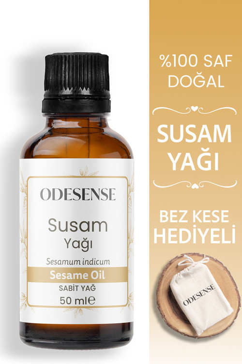 Susam Yağı 50 ml Soğuk Sıkım %100 Doğal Ve Saf Cilt Ve Saç Bakım Yağı
