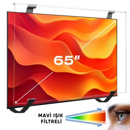 Weko Wk-29928 65" Mavi Işık Filtreli Tv Ekran Koruyucu Darbeye Dayanıklı 2Mm Optik Difüzörlü
