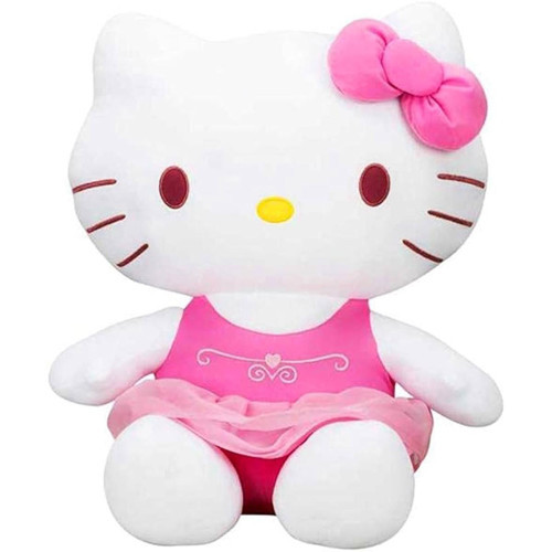 PELÜŞ OT180201-B HELLO KİTTY PEMBE ELBİSELİ KURDELELİ 50 CM