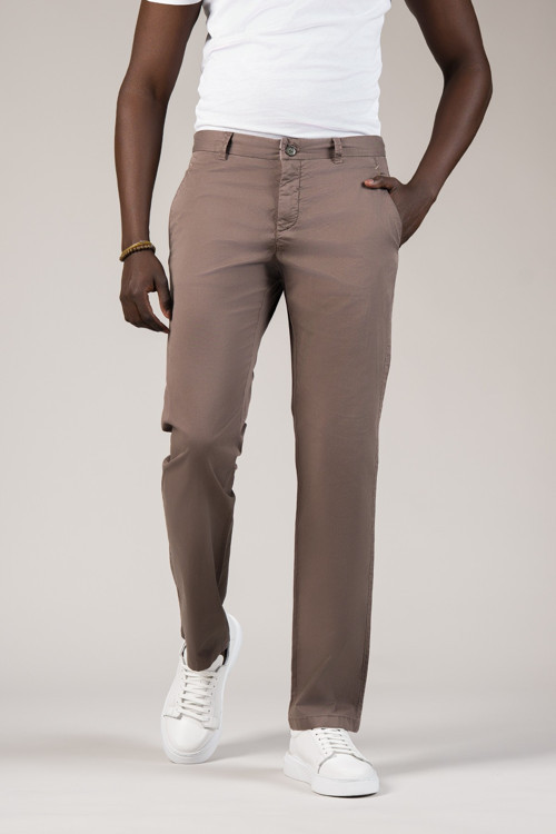 Regular Fit Pamuklu Arka Beli Lastikli Yazlık Chino Pantolon