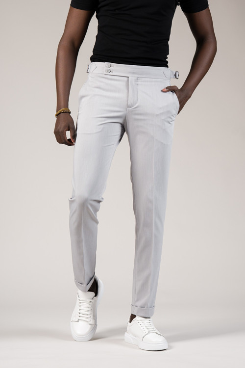 Slimfit Kemer Tokalı Yazlık Kumaş Pantolon