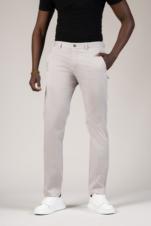 Regular Fit Pamuklu Arka Beli Lastikli Yazlık Chino Pantolon