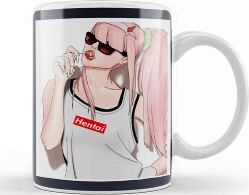 Zerotwo Hentai Hype Kupa Bardak Porselen