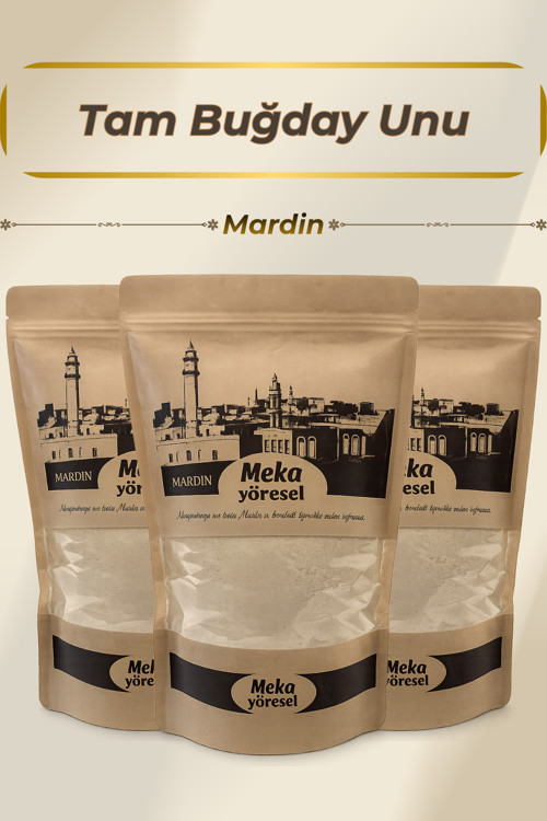 Mardin Organik Taş Değirmen Tam Buğday Unu ◆ %100 Doğal ◆ Yöresel Geleneksel Öğütüm ◆ 1 kg