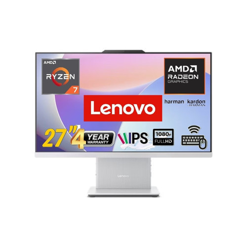 ıdeacentre Aıo 27ARR9 Amd Ryzen 7-7735HS 24GB 512GB SSD Windows 11 Pro 27" Fhd All In One Bilgisayar Snertech