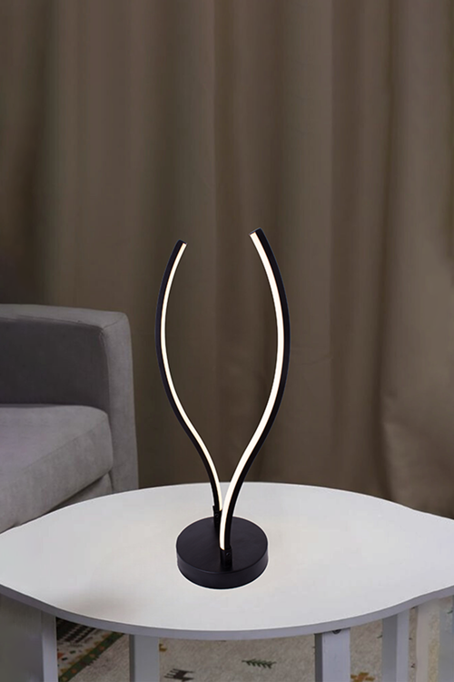 3 Renk Cup 3’lü Çubuk LED Lambader Siyah – Modern Dekoratif Yerden Aydınlatma