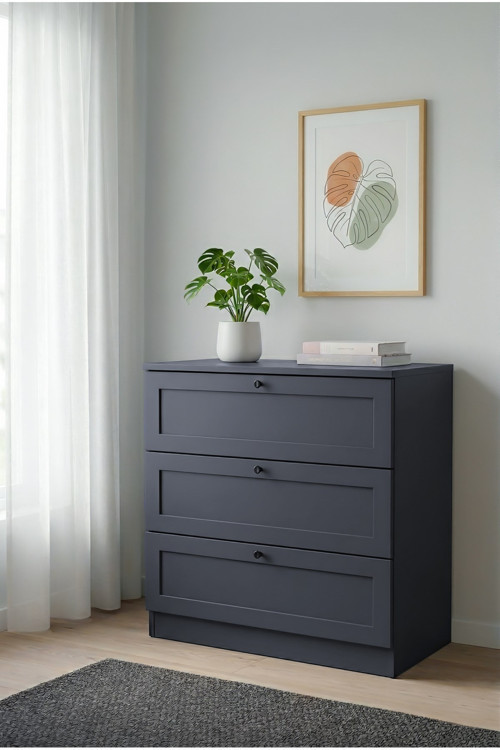 Terra 3 Çekmeceli Şifonyer 75x77x42 cm – Modern Tasarım