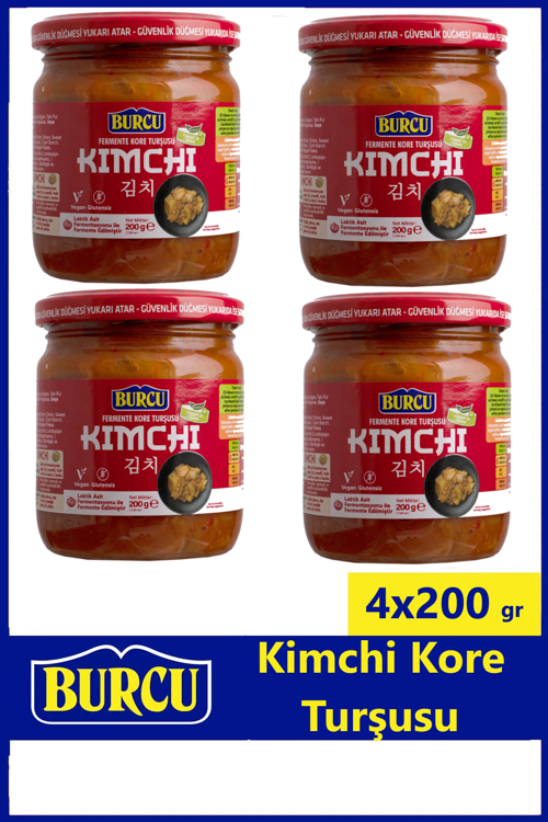 Kimchi Fermente Kore Turşusu 200 gr x 4 Adet