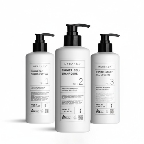 Beyaz No1 Purifying and Soothing Shampoo 380 ml + No2 Shower Gel 380 ml + No3 Conditioner 380 ml